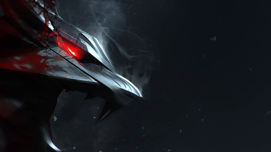 Gigabyte Aorus Gaming Brand Concept Art with Red Glowing Eye and Dark Smoke HD wallpaper