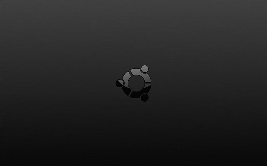 Minimalist Ubuntu Logo on Dark Textured Background HD wallpaper
