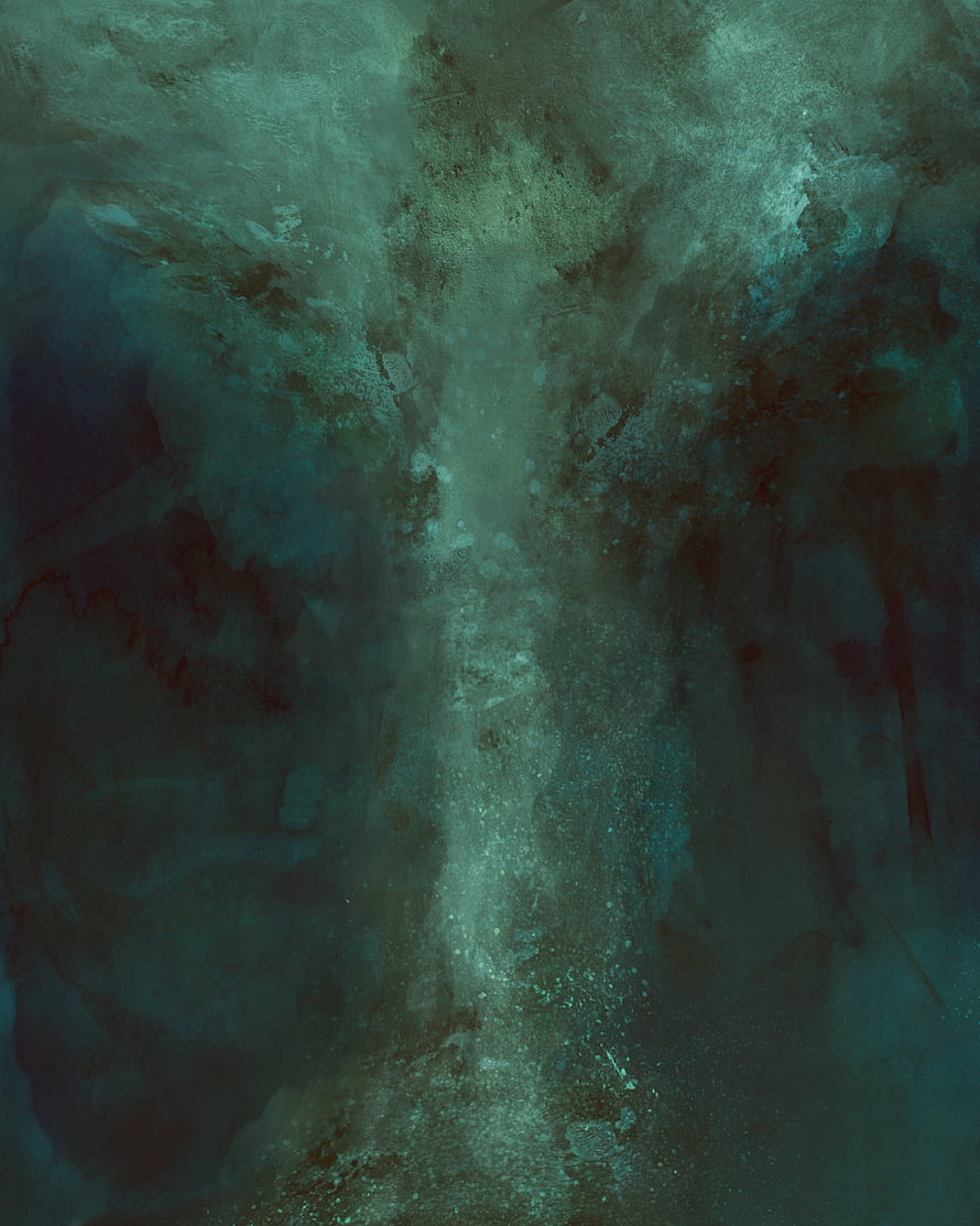 Dark Teal Grunge Texture with Organic Stains and Weathered Surface Details HD phone wallpaper