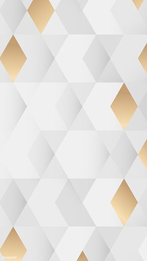 Elegant White and Gold Geometric Diamond Pattern with Subtle Gradient Texture HD phone wallpaper