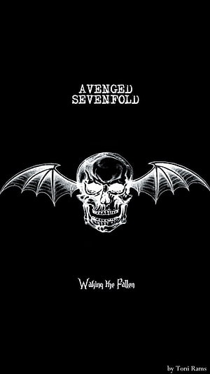 Avenged Sevenfold Winged Skull Logo on Black Background HD phone wallpaper