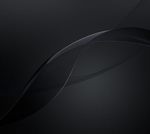 Dark Abstract Curved Glass Waves Minimalist Black Background HD wallpaper