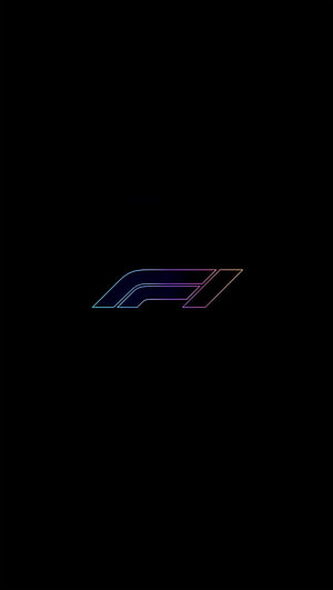 Formula 1 F1 Logo with Neon Gradient Outline on Black Background HD phone wallpaper