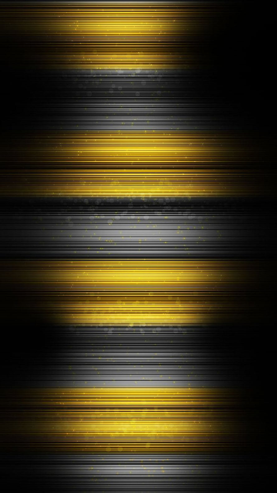 Golden horizontal light streaks on dark background with glowing particles HD phone wallpaper