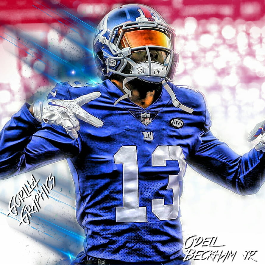 Odell Beckham Jr. New York Giants NFL Football Player Digital Art Wallpaper HD phone wallpaper