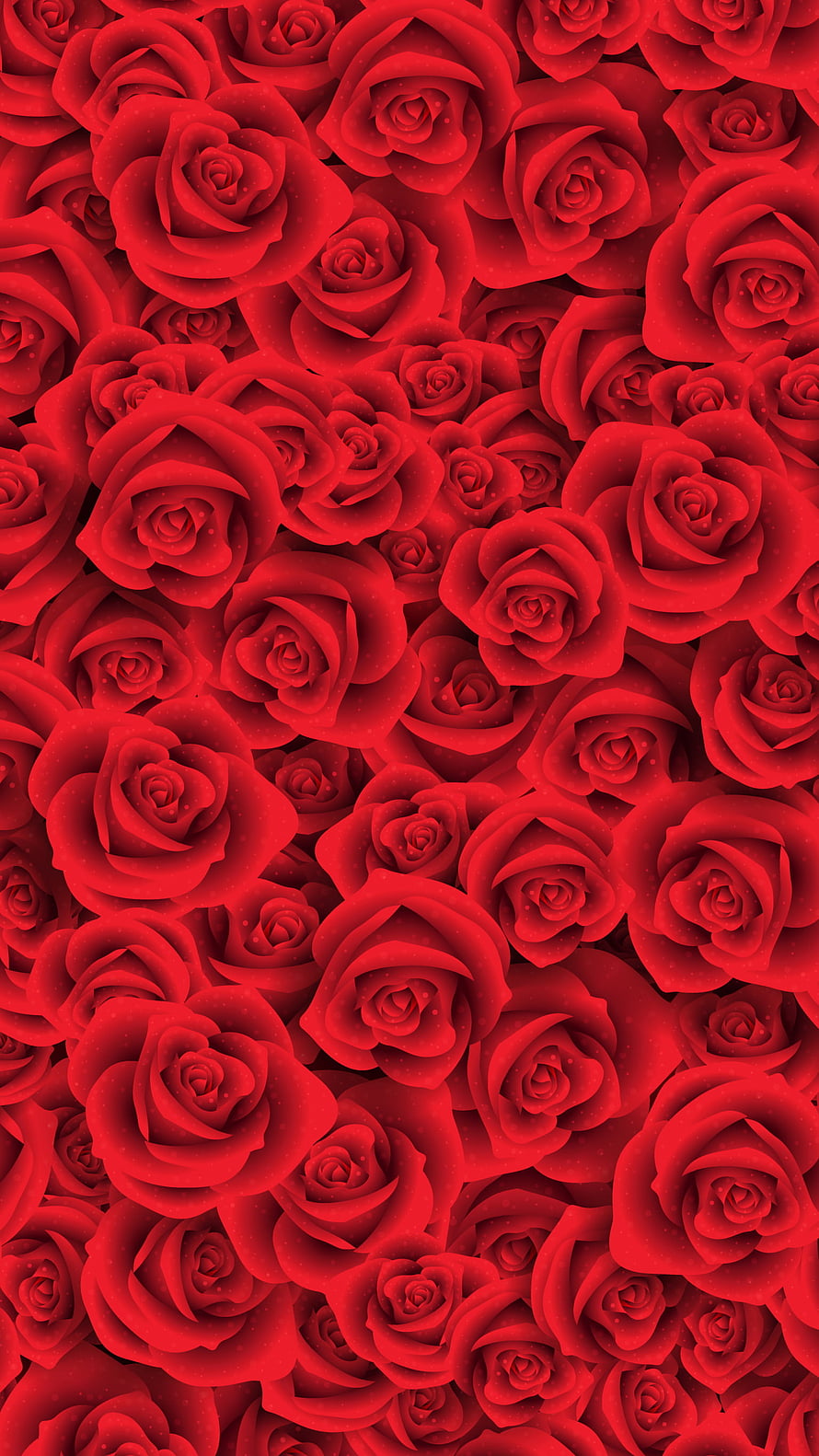 Vibrant Red Rose Pattern with Soft Petal Texture and Romantic Floral Design HD phone wallpaper