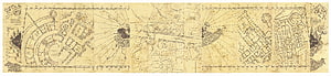 Marauder's Map from Harry Potter showing Hogwarts castle and grounds in vintage parchment style HD wallpaper
