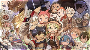 Made In Abyss Chibi Character Group Illustration Wallpaper HD wallpaper