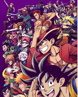 Shonen Jump Heroes Group Portrait Anime Wallpaper HD phone wallpaper