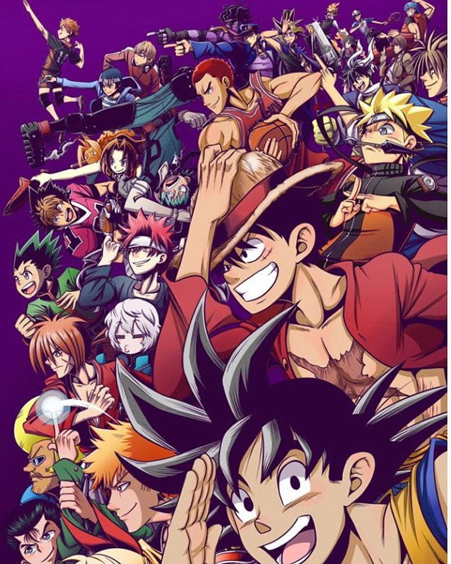 Shonen Jump Heroes Group Portrait Anime Wallpaper HD phone wallpaper