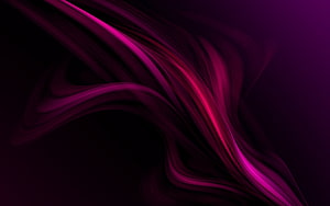 Dark Abstract Flowing Magenta and Purple Silk Waves on Black Background HD wallpaper