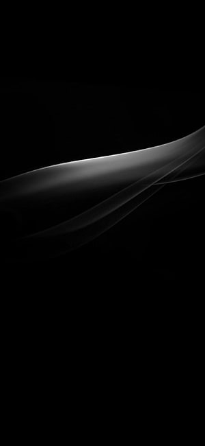 Minimalist Dark Abstract Flowing Silk Ribbon on Black Background HD phone wallpaper