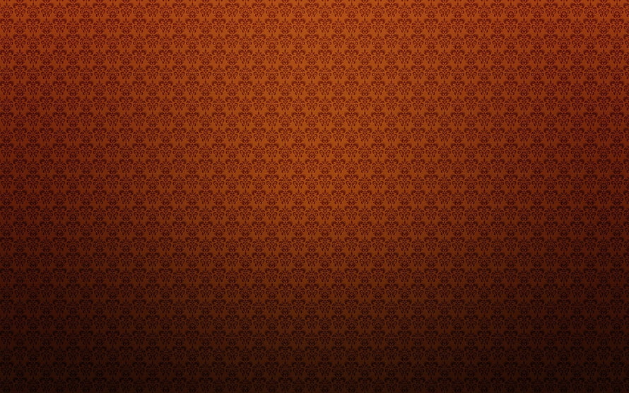 Dark Rust Orange Damask Pattern with Vintage Floral Motif and Subtle Gradient Texture HD wallpaper