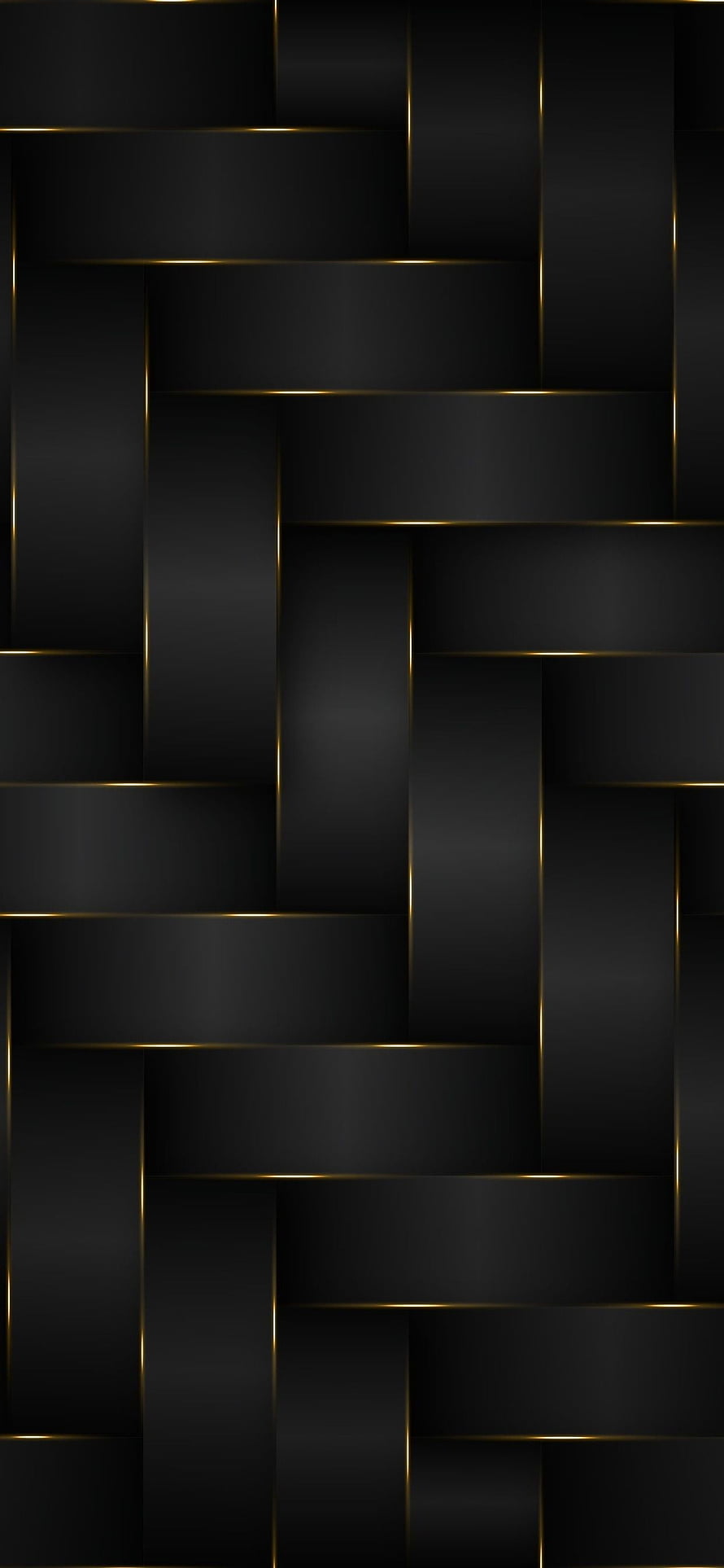 Elegant Black and Gold Geometric Weave Pattern with Luxurious Metallic Accents HD phone wallpaper