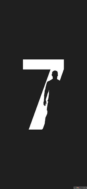 Cristiano Ronaldo Number 7 Silhouette Minimalist Dark Wallpaper HD phone wallpaper