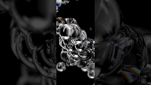 Samsung Galaxy S20 Live Wallpaper Featuring Iridescent Bubbles on Black Background HD wallpaper