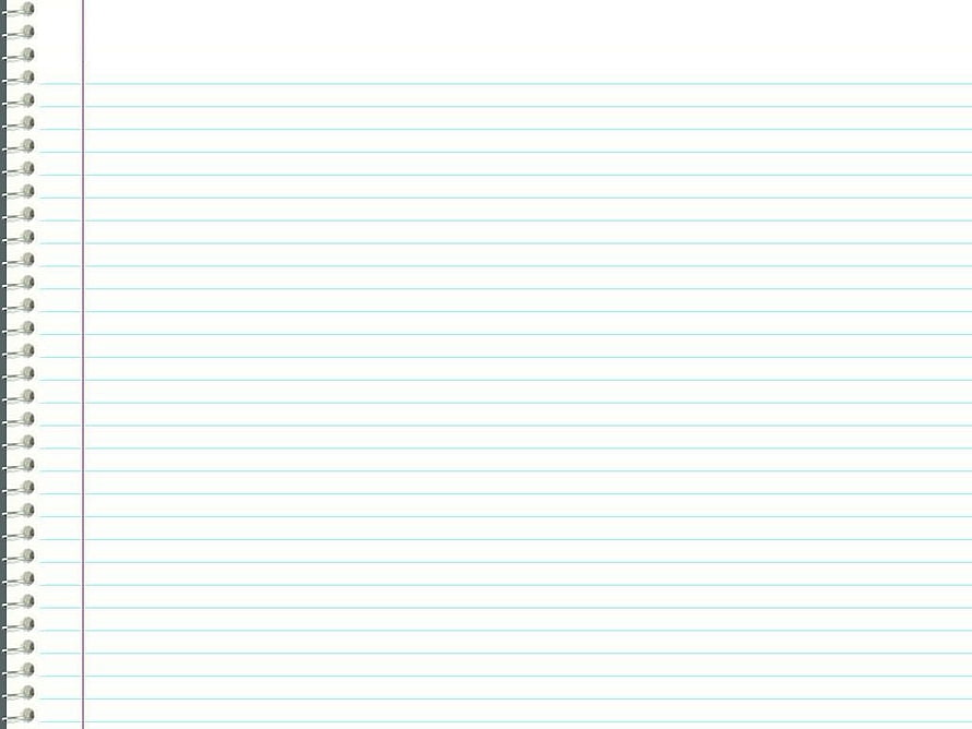 Blank A4 Lined Notebook Paper Template with Spiral Binding and Red Margin Line HD wallpaper