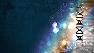 DNA Helix and Molecular Structure Science Technology Background HD wallpaper