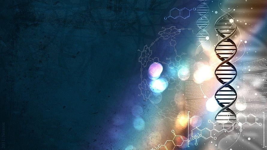DNA Helix and Molecular Structure Science Technology Background HD wallpaper