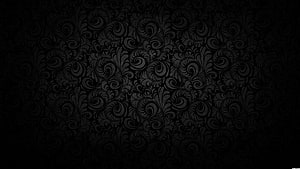Dark Baroque Floral Pattern with Ornate Scrollwork and Vignette HD wallpaper