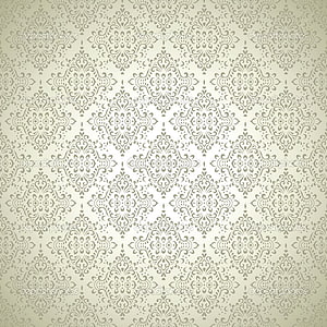 Elegant beige damask pattern with ornate floral motifs and vintage texture HD wallpaper