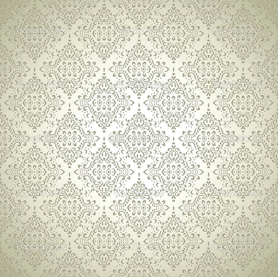 Elegant beige damask pattern with ornate floral motifs and vintage texture HD wallpaper
