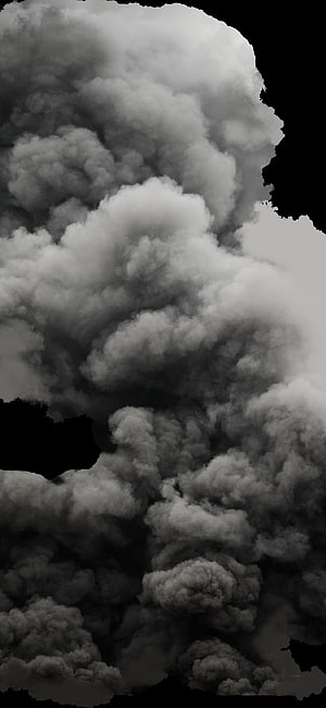 Monochrome Billowing Smoke Plume Against Dark Background HD phone wallpaper