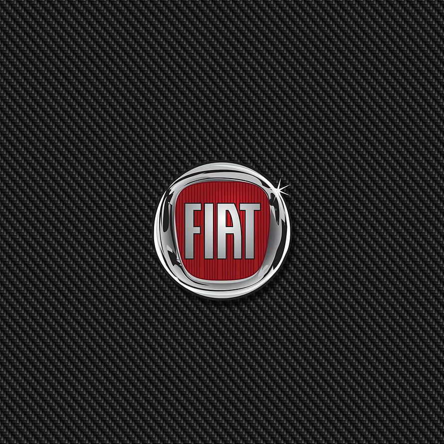 Fiat Car Logo Emblem on Black Carbon Fiber Texture Background HD phone wallpaper