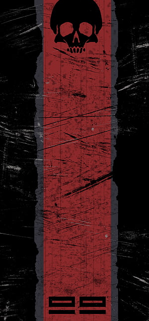 Star Wars The Bad Batch Skull Emblem Grunge Red Black Vertical Design HD phone wallpaper