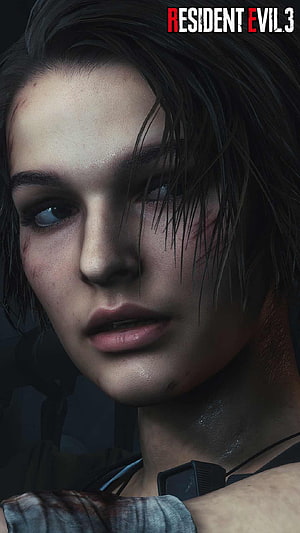 Jill Valentine Close-Up Portrait From Resident Evil 3 Remake HD phone wallpaper