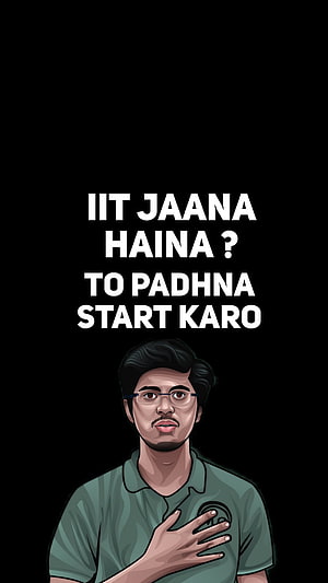 IIT Aspirant Portrait with Motivational Study Quote on Black Background HD phone wallpaper