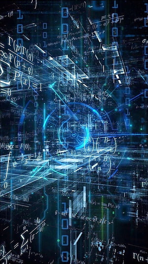 Abstract Digital Mathematics and Artificial Intelligence Data Visualization HD phone wallpaper
