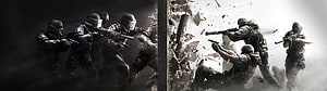Halo Elite and Spartan Combat Split Screen Action Artwork HD wallpaper