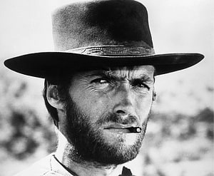 Clint Eastwood in a Classic Western Cowboy Hat and Beard HD wallpaper