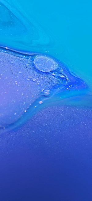 Abstract Blue Fluid Art with Glitter and Bubbles HD phone wallpaper