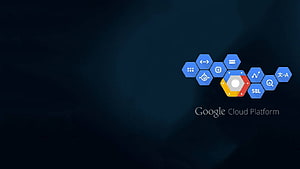 Google Cloud Platform Hexagonal Service Icons on Dark Blue Background HD wallpaper
