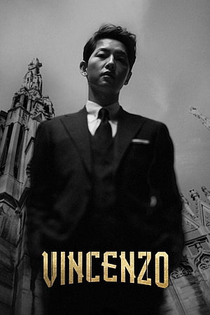 Vincenzo Netflix Series Poster Featuring Man in Suit Against Gothic Architecture HD phone wallpaper