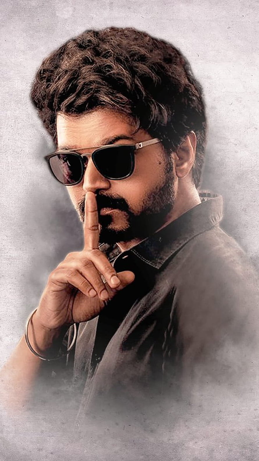 Vijay Thalapathy in Master with sunglasses and shushing gesture HD phone wallpaper