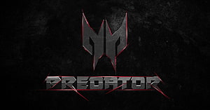 Acer Predator Gaming Logo with Metallic Emblem and Red Accents on Dark Textured Background HD wallpaper