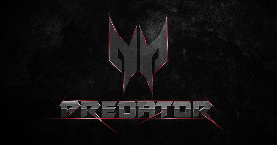 Acer Predator Gaming Logo with Metallic Emblem and Red Accents on Dark Textured Background HD wallpaper