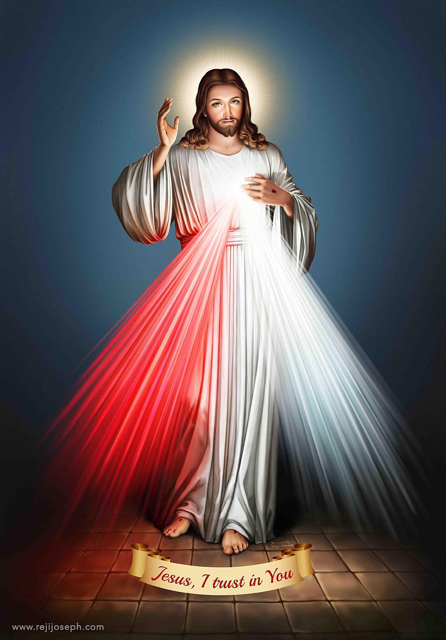 Divine Mercy Jesus Christ Sacred Heart Radiant Light Religious Art HD phone wallpaper