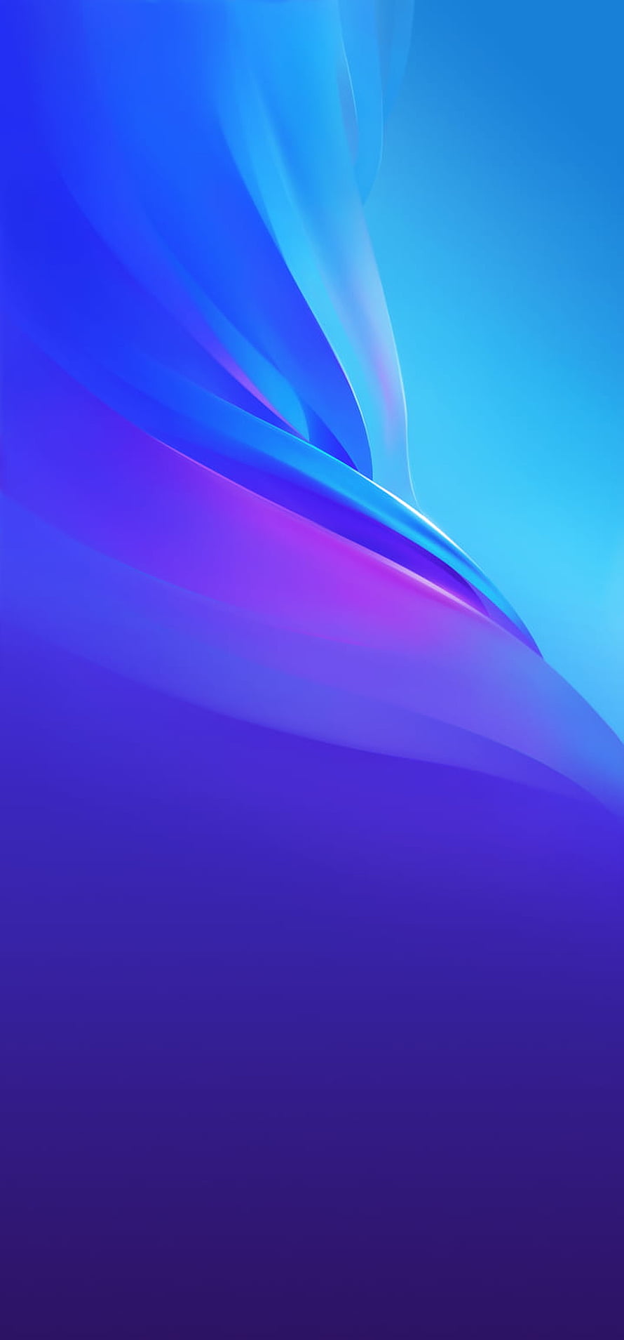 Abstract Blue and Purple Gradient Flowing Ribbons Minimalist Digital Art HD phone wallpaper