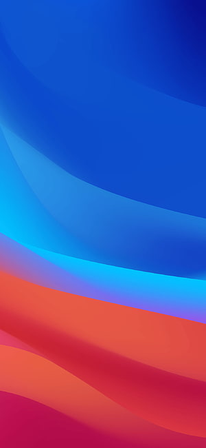 Oppo A5 2020 Default Abstract Wave Wallpaper with Blue and Red Gradient HD phone wallpaper