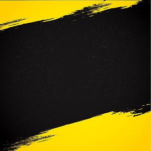 Bold Yellow and Black Ink Brush Stroke Abstract Background HD phone wallpaper