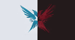 Infamous Second Son Dual Eagle Emblem Split Design HD wallpaper