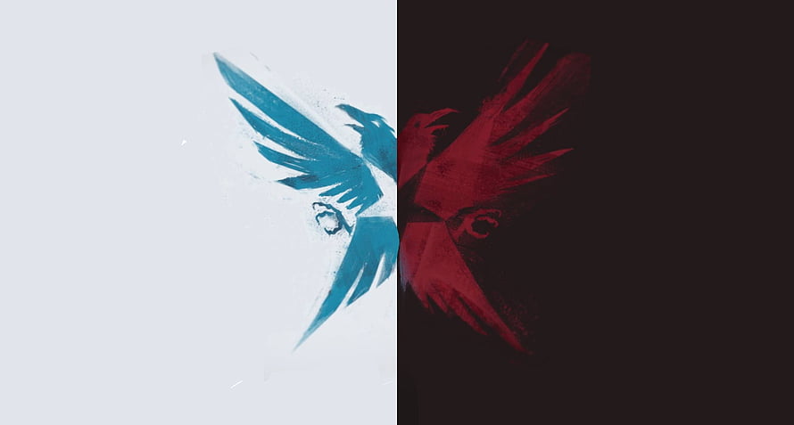 Infamous Second Son Dual Eagle Emblem Split Design HD wallpaper
