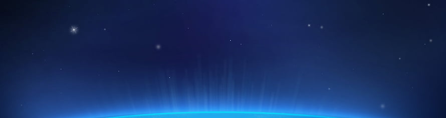 Dark Blue Night Sky with Starburst and Horizon Glow for Ultra Wide Desktop HD wallpaper
