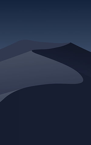 Minimalist Dark Blue Abstract Landscape with Smooth Rolling Dunes and Layered Mountain Silhouettes HD phone wallpaper