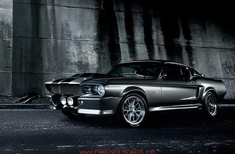1967 Ford Mustang Shelby GT500 Fastback in Dark Urban Setting HD wallpaper