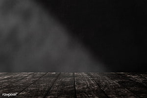 Moody Dark Wooden Table Surface Against Black Wall With Dramatic Light Beam HD wallpaper